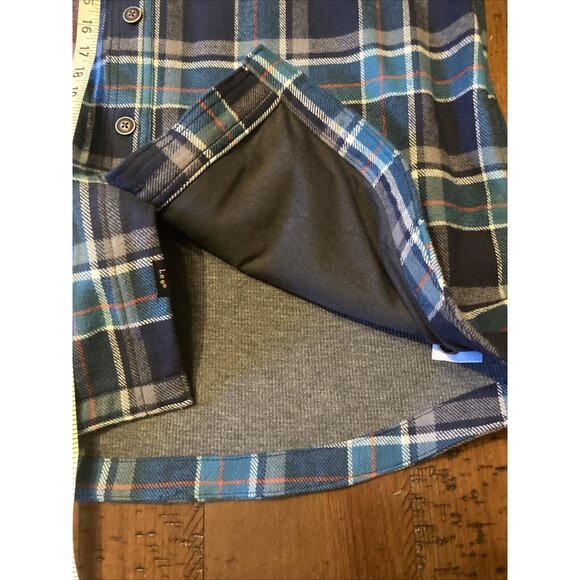 Lee Men's Medium Thick Flannel Shirt Jacket Shacket Thermal Lining Large NWT - Picture 8 of 8